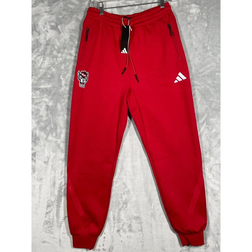 Adidas NC State Wolfpack ZNE Red Joggers Mens Small KE5752 Sample Sweatpants